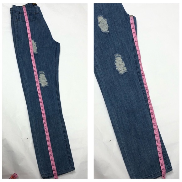 Diamond & Threads Rodeo Blue Distressed Denim Jeans Size 28 - Picture 12 of 12